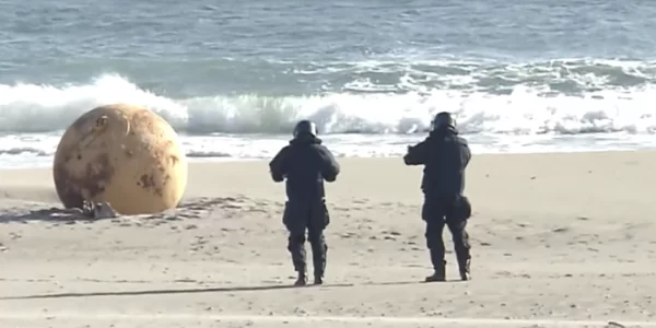 ‘Spy’ balloon, bomb, or UFO? Mysterious ‘iron ball’ on beach baffles Japan